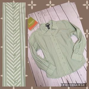 Van Heusen Pin Striped Button Down Shirt.